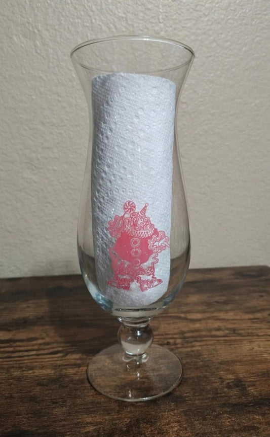1990s Vintage Rare Circus Circus Hotel & Casino in Las Vegas Hurricane Glass.