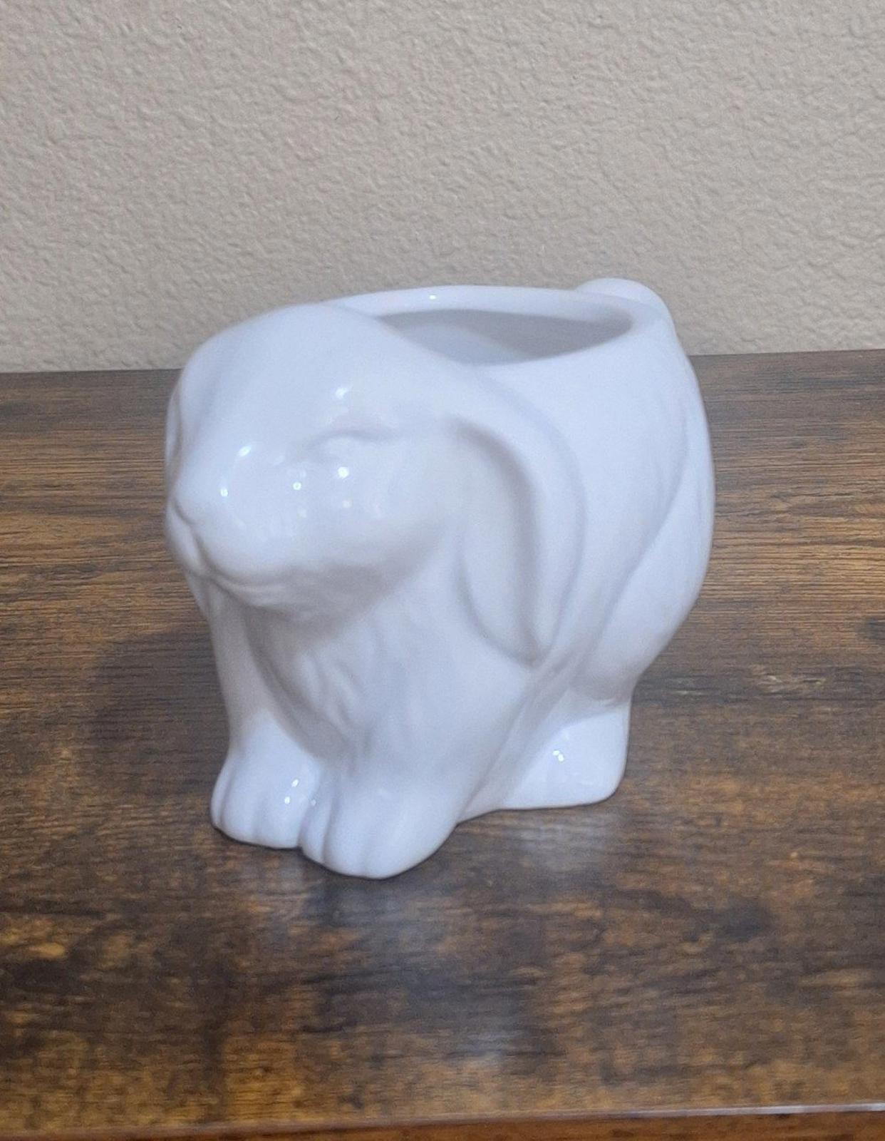 3D Embossed White Bunny Ceramic Mug