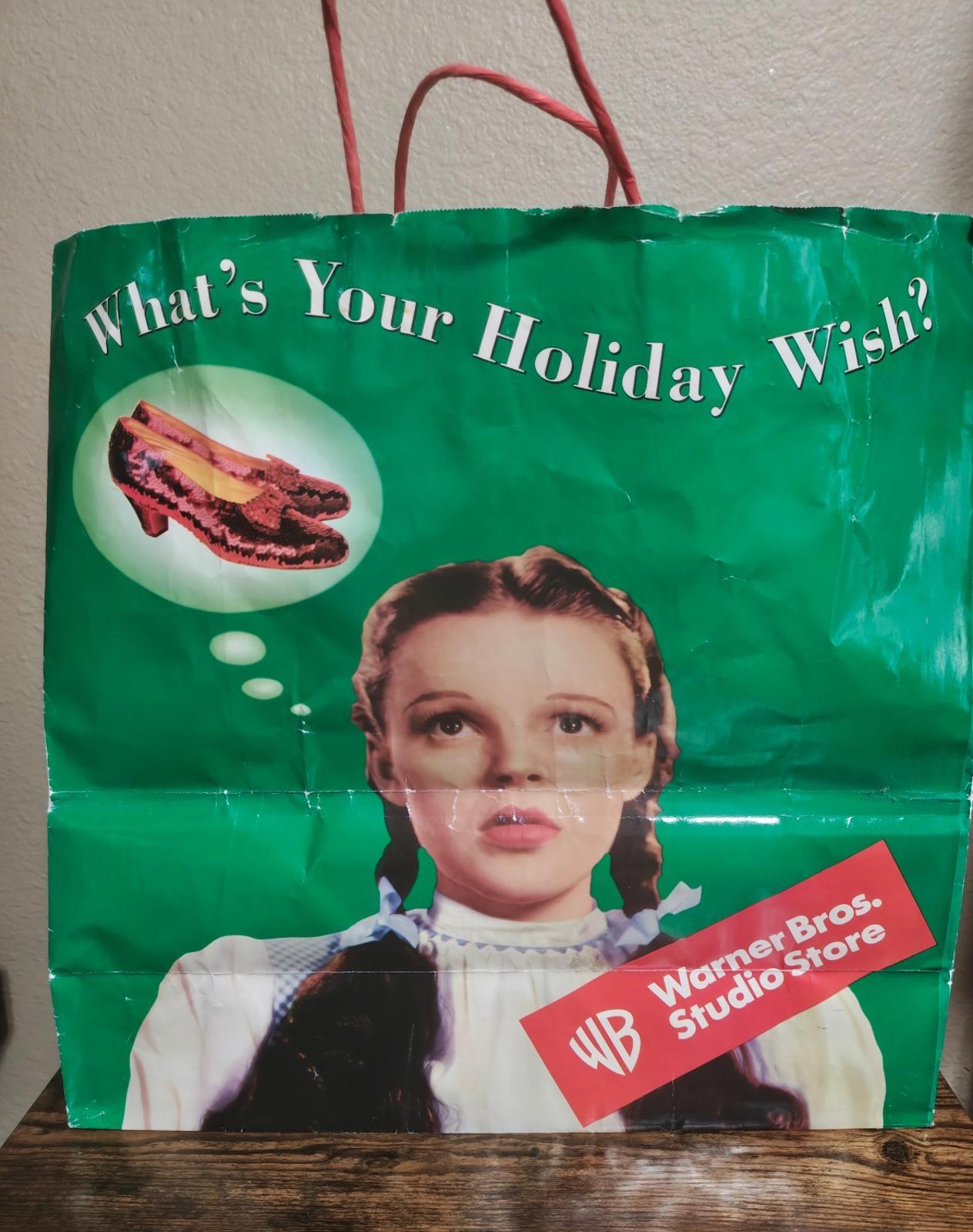 1998 Warner Brothers Studio Store Dorothy Wizard of Oz Paper Shopping Bag