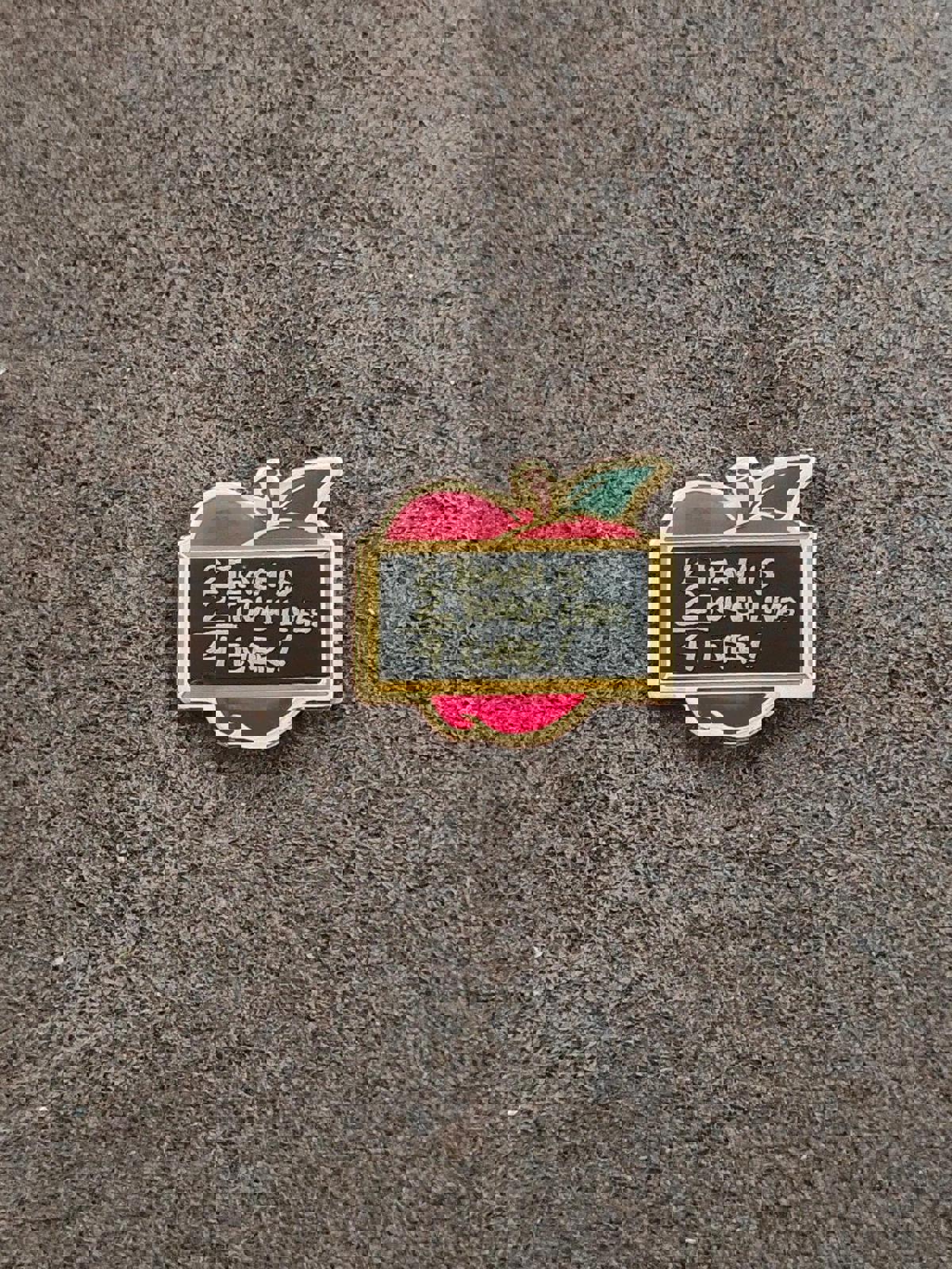 1980's 2 Teachers 2 Touch Lives 4 Ever! Gold Tone Teacher Pin