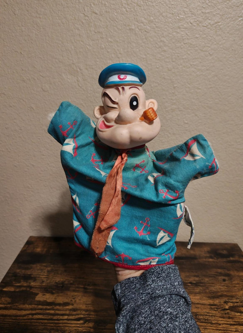 1950s Vintage Gund Manufacturing Co. Popeye the Sailor Hand Puppet