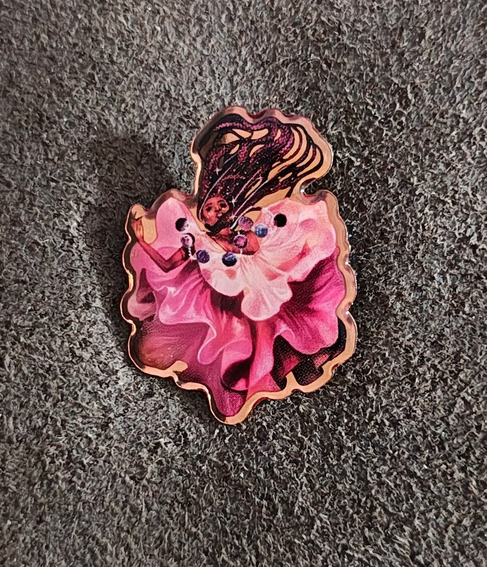 A Phoenix First Shall Burn, I Will Bring My Fire With Me Rose Gold Tone Pin