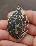 1950s Rare Sterling Silver Siamese Niello Brooch