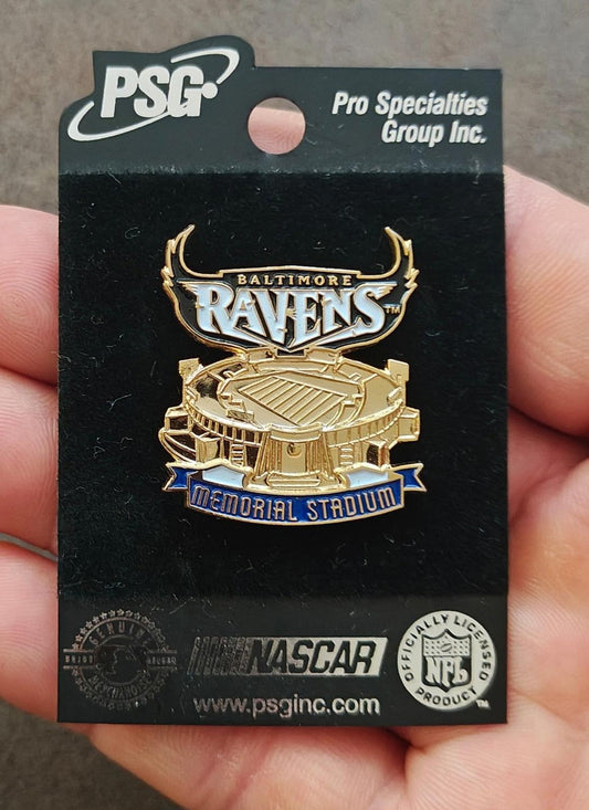 2001 Baltimore Ravens Memorial To Memorial Stadium Gold Tone Enamel Pin New