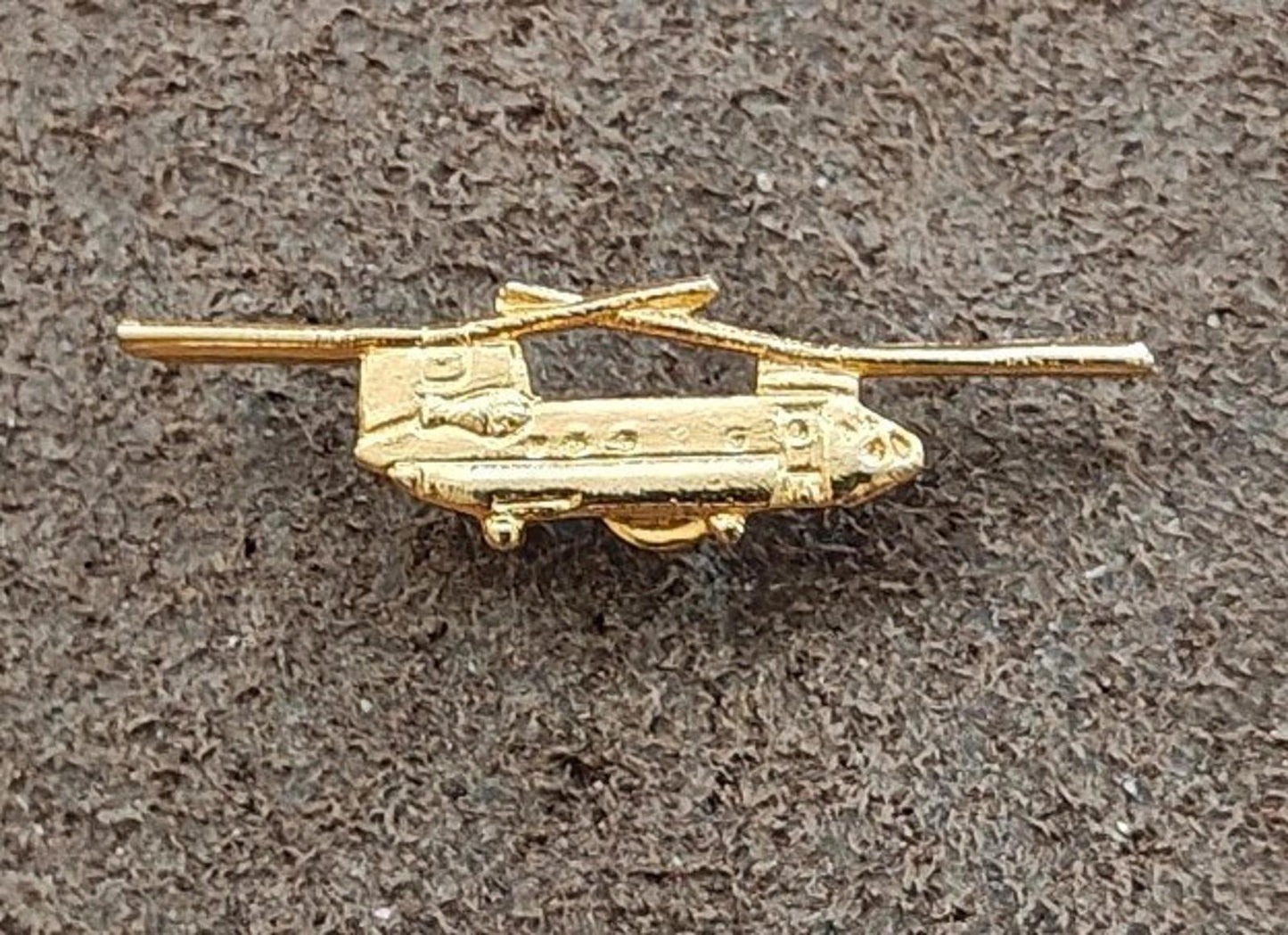 1980's CH-47 Chinook Helicopter Gold Tone Pin