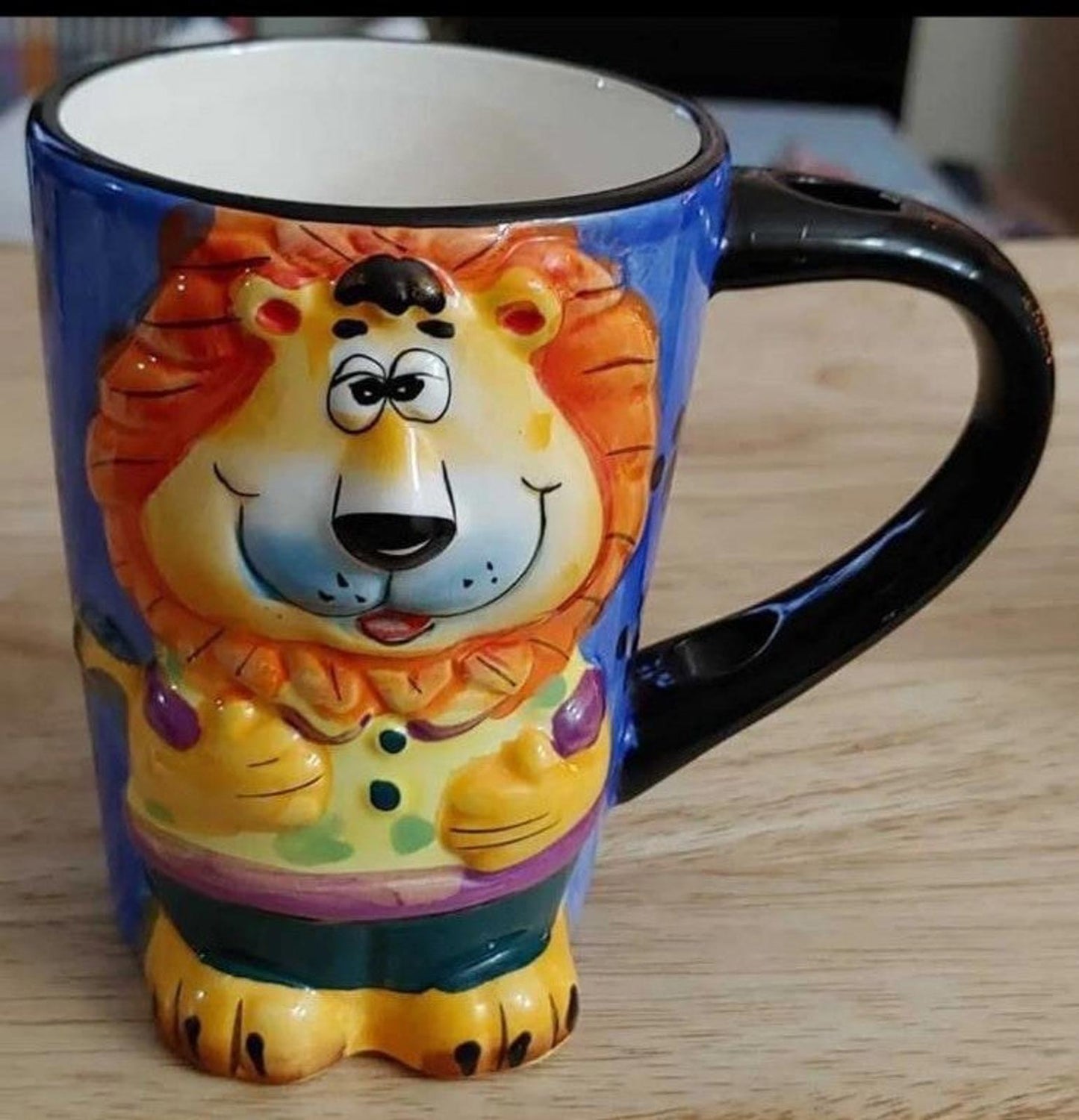 Colorful 3D Lion Ceramic Mug