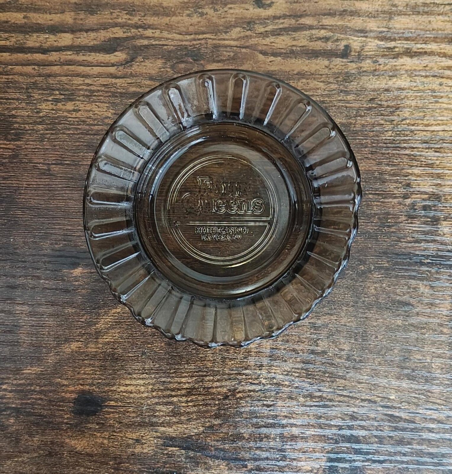 1970s Four Queens Hotel & Casino Las Vegas Glass Ashtray
