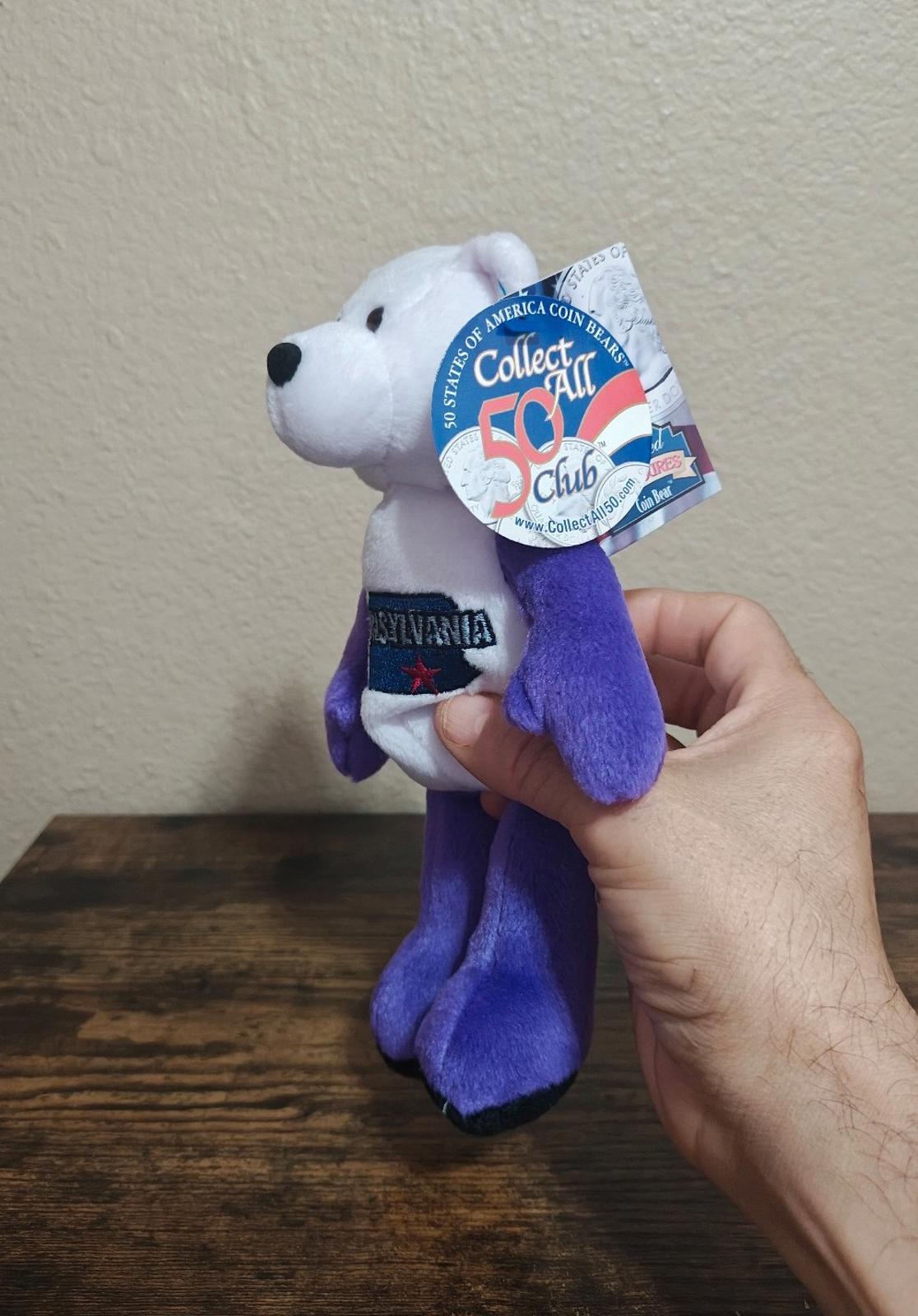 2001 Limited Treasures Pennsylvania State Quarter Bear Collectible Plush