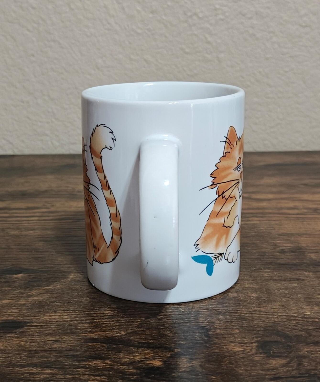 1980s Calico Cat White Mug
