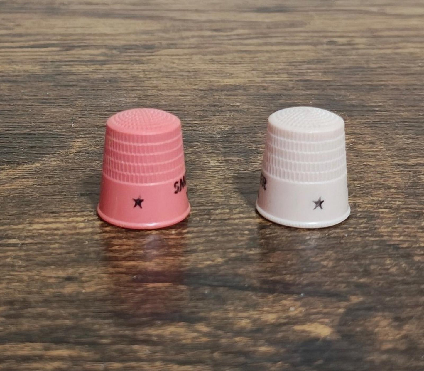 1960s Plastic Advertising Thimbles From Smitty's Foods in West Lafayette