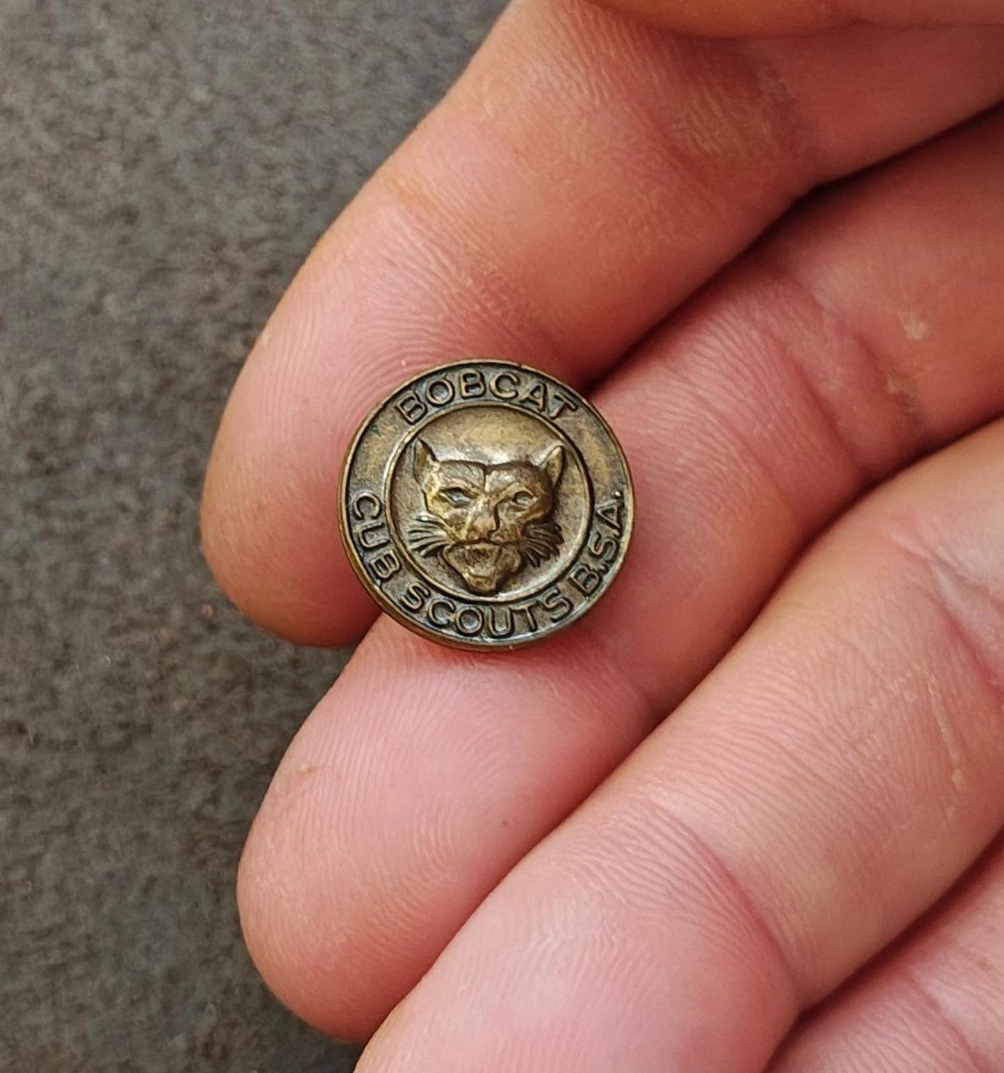 1960s Vintage Boy Scouts of America (BSA) Bobcat rank Brass Pin