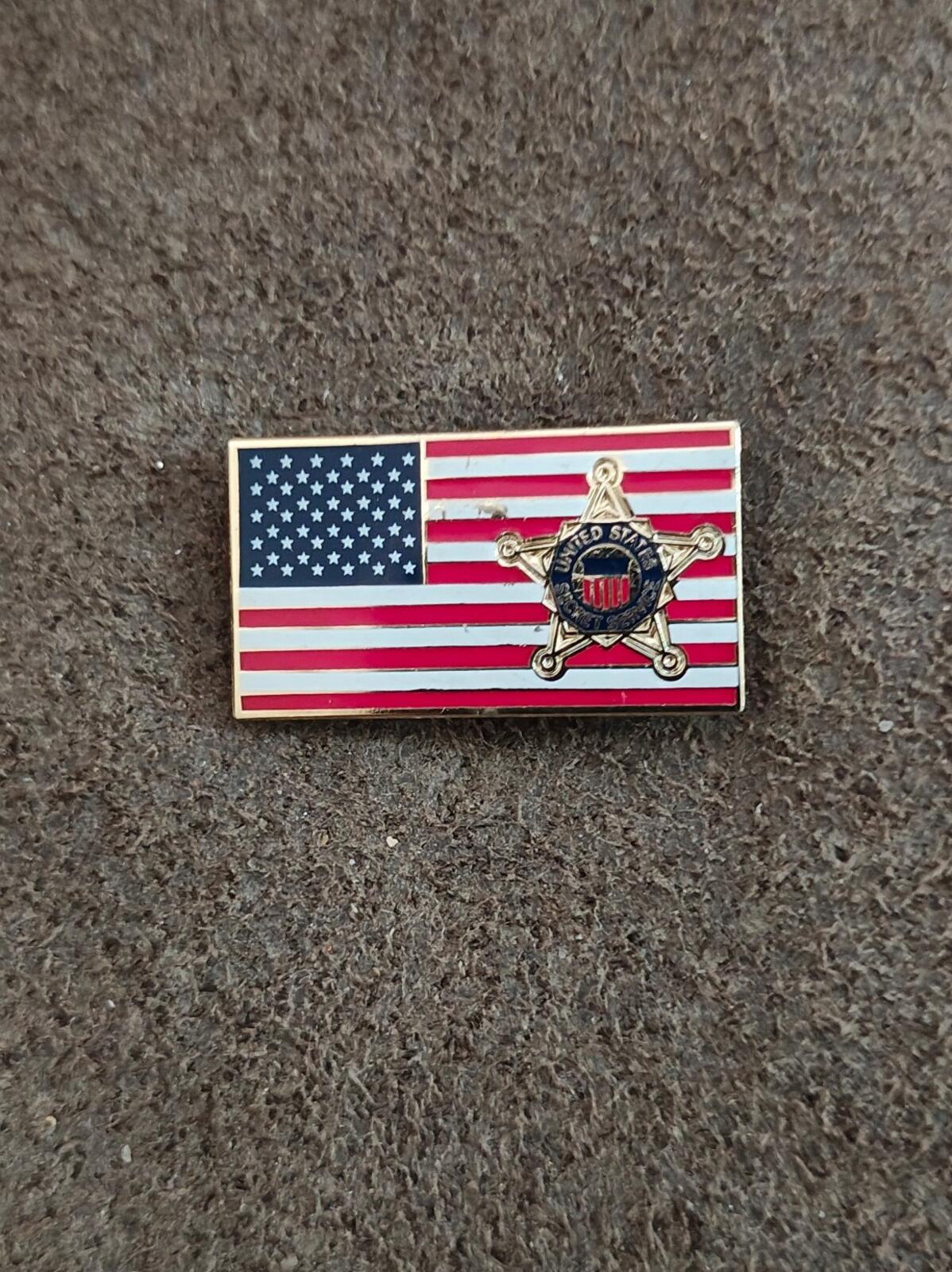 Vintage United States Secret Service (USSS) Featuring The American Flag Pin