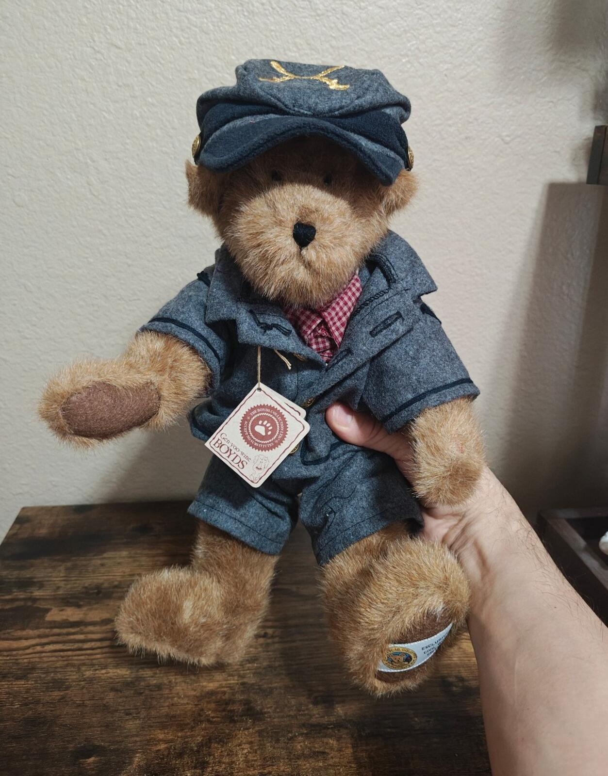 Early 2000s Rare Retired Boyds Bears Civil War Collection "Dixon" Bear Plush