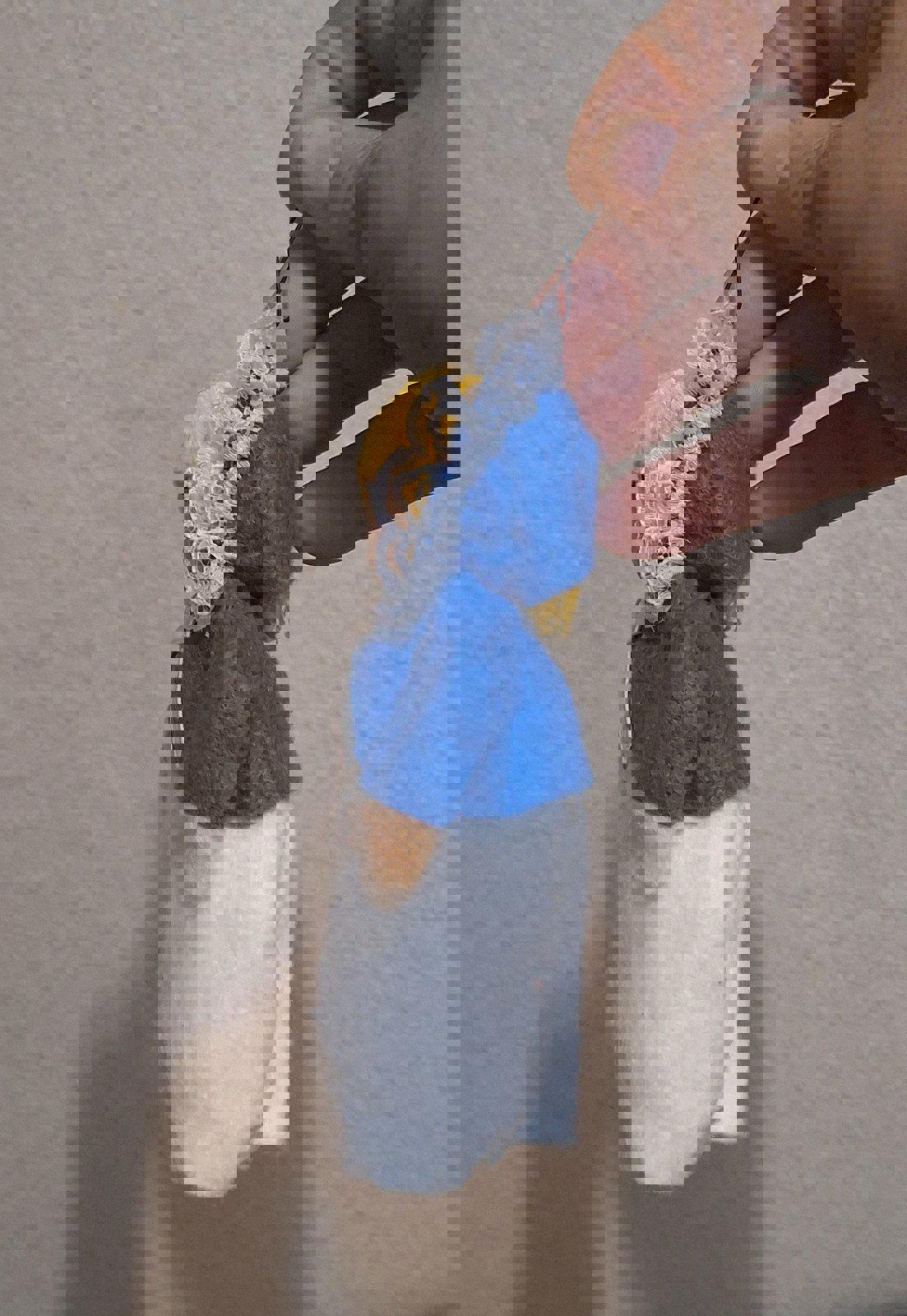 Handmade Vintage Pilgrim Girl Ornament Figurine