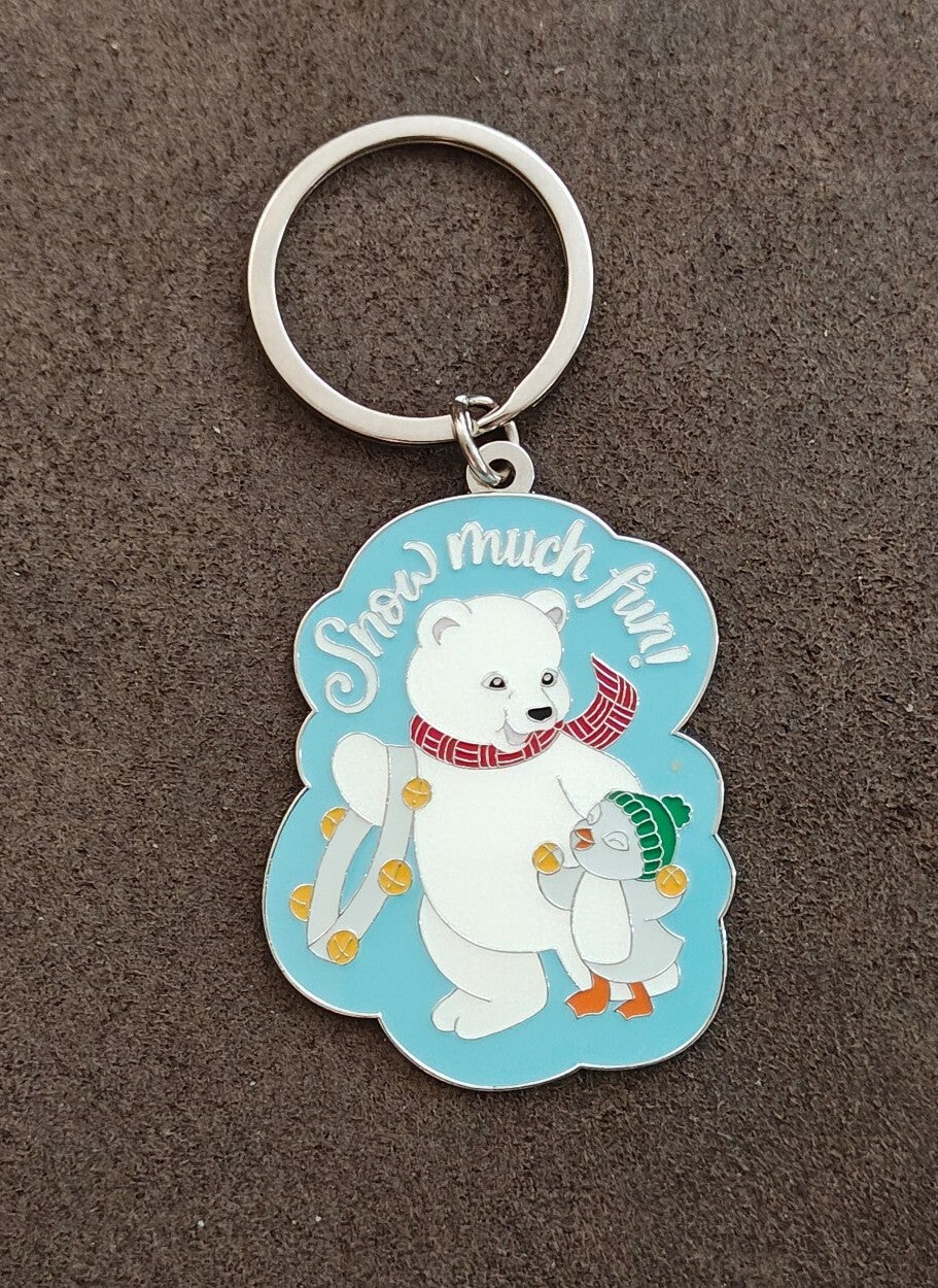 2022 Hallmark "Snow Much Fun" Silver Tone Enamel Pin