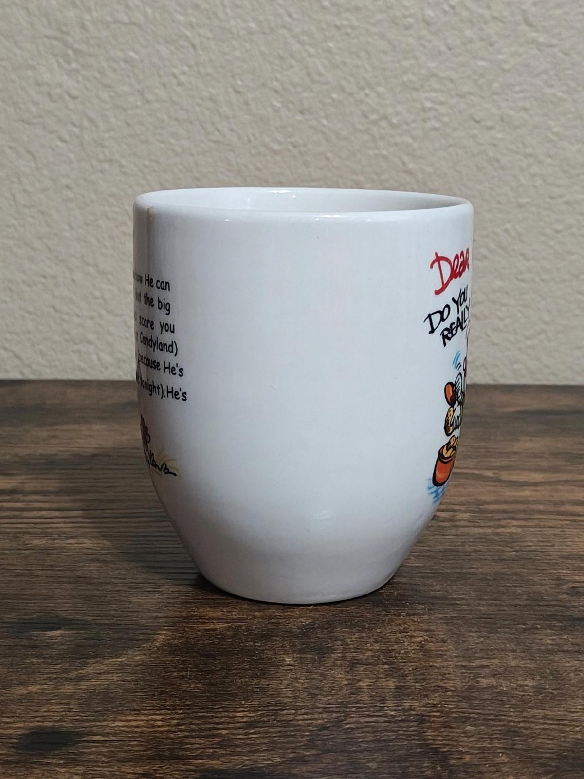 1980's Dear God Royal Ceramic Mug