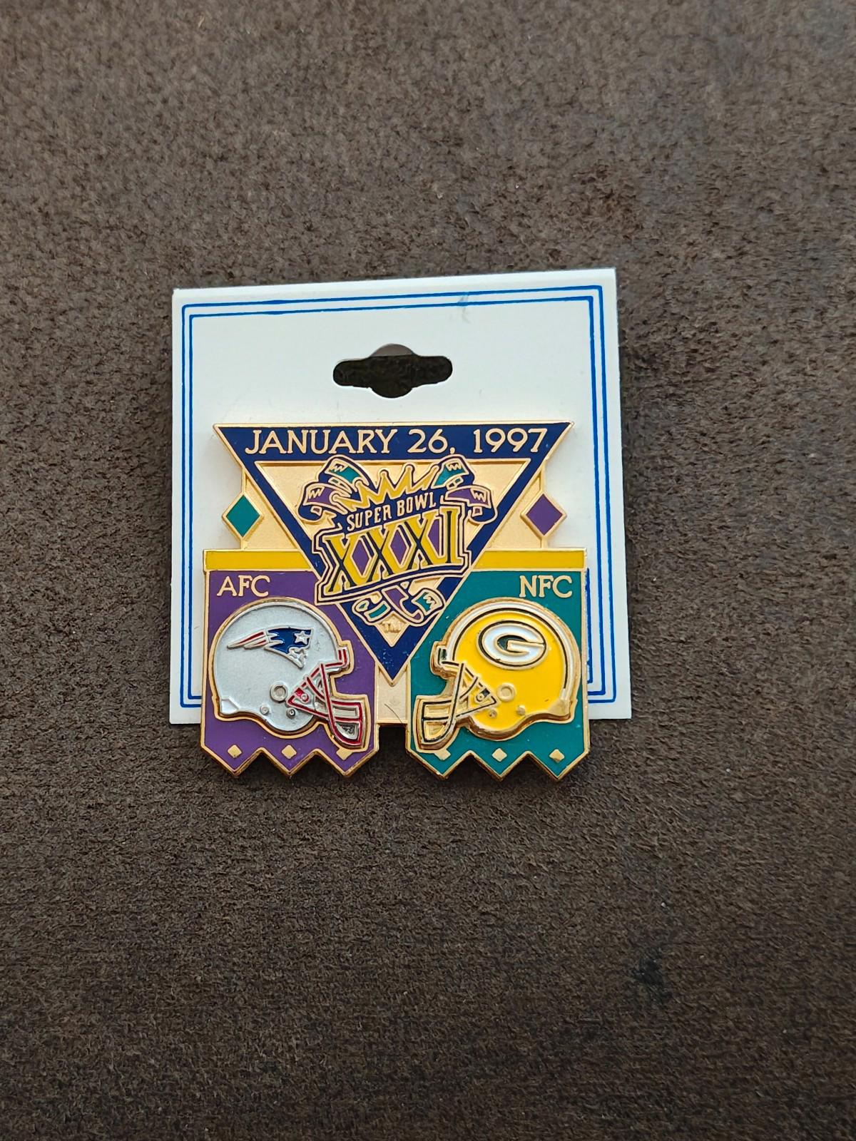 1997 Champion Green Bay Packers Super Bowl XXXI Commemorative Pin.