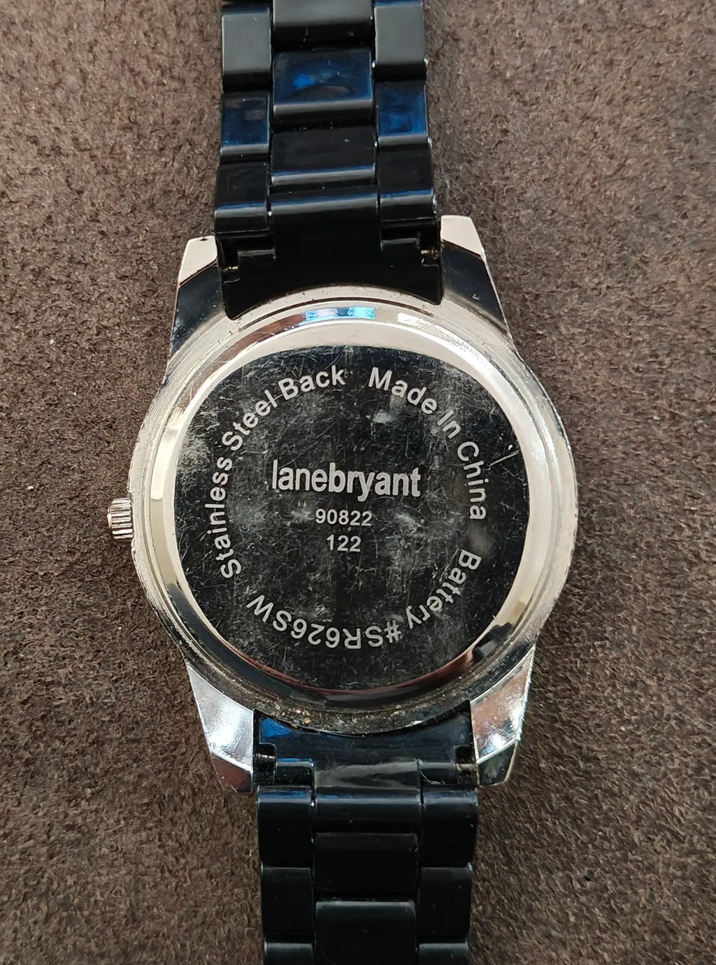 1990s Lane Bryant Quartz Ladies Watch With Black Dial Black Band