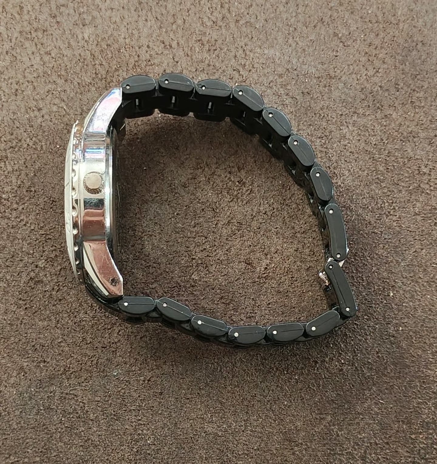 1990s Lane Bryant Quartz Ladies Watch With Black Dial Black Band