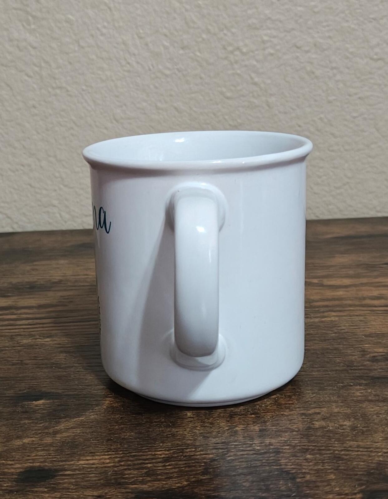 Fun Cat Mama Ceramic White & Blue Cat Mug