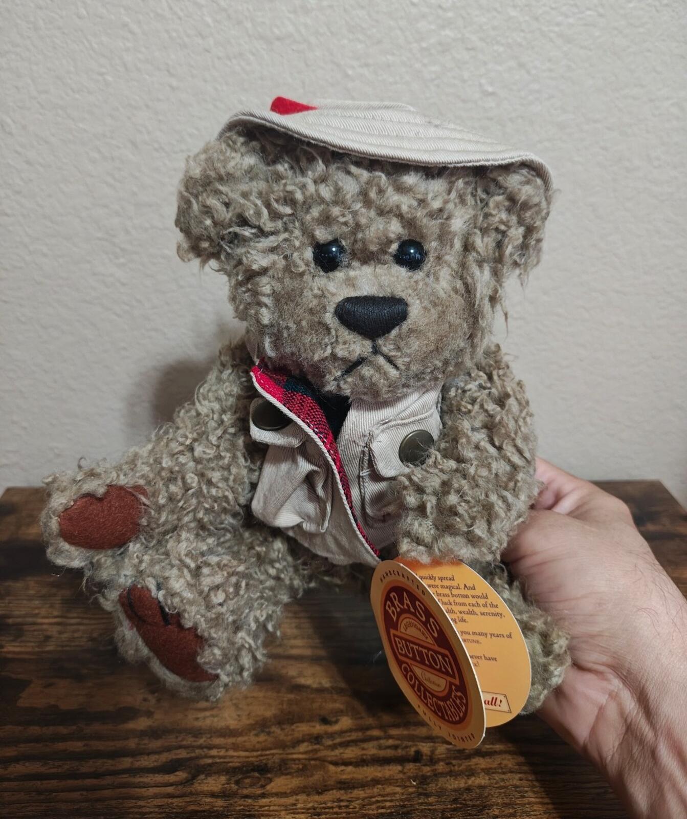 1997 Pickford Bears "Tanner" The Bear Of Health Brass Button Collectables Plush