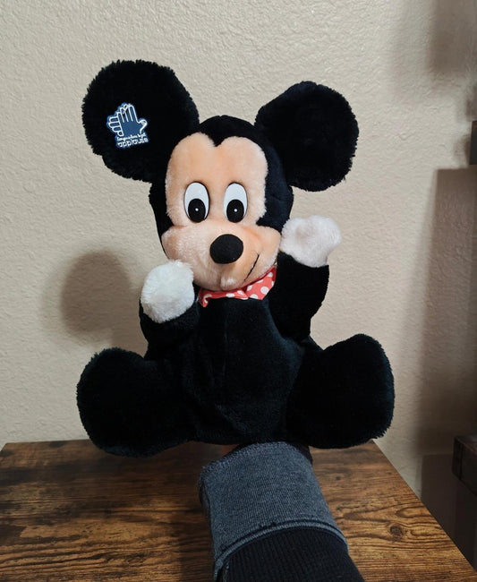 1980's Vintage Applause Mickey Mouse 12" Hand Puppet