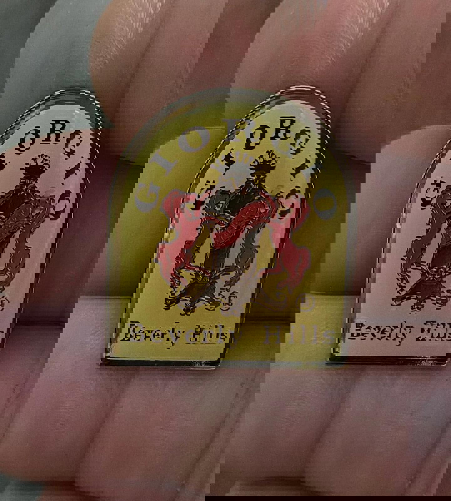 80's/90's Giorgio Beverly Hills Crest Logo Enamel Pin