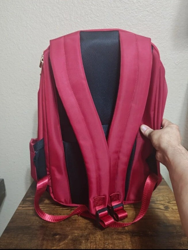 Loulu Red Canvas Backpack