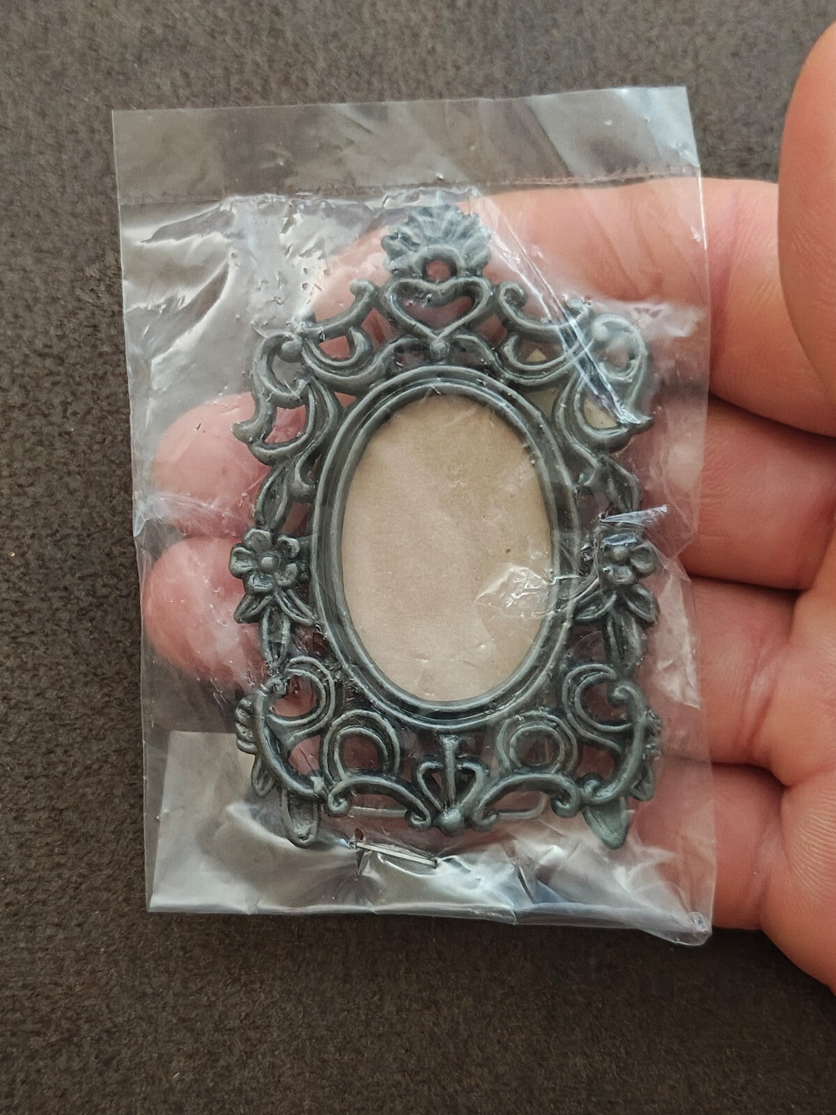 1970s/80s Pewter Tone Ornate Baroque/Victorian/Rococo Style Picture Frame NOS
