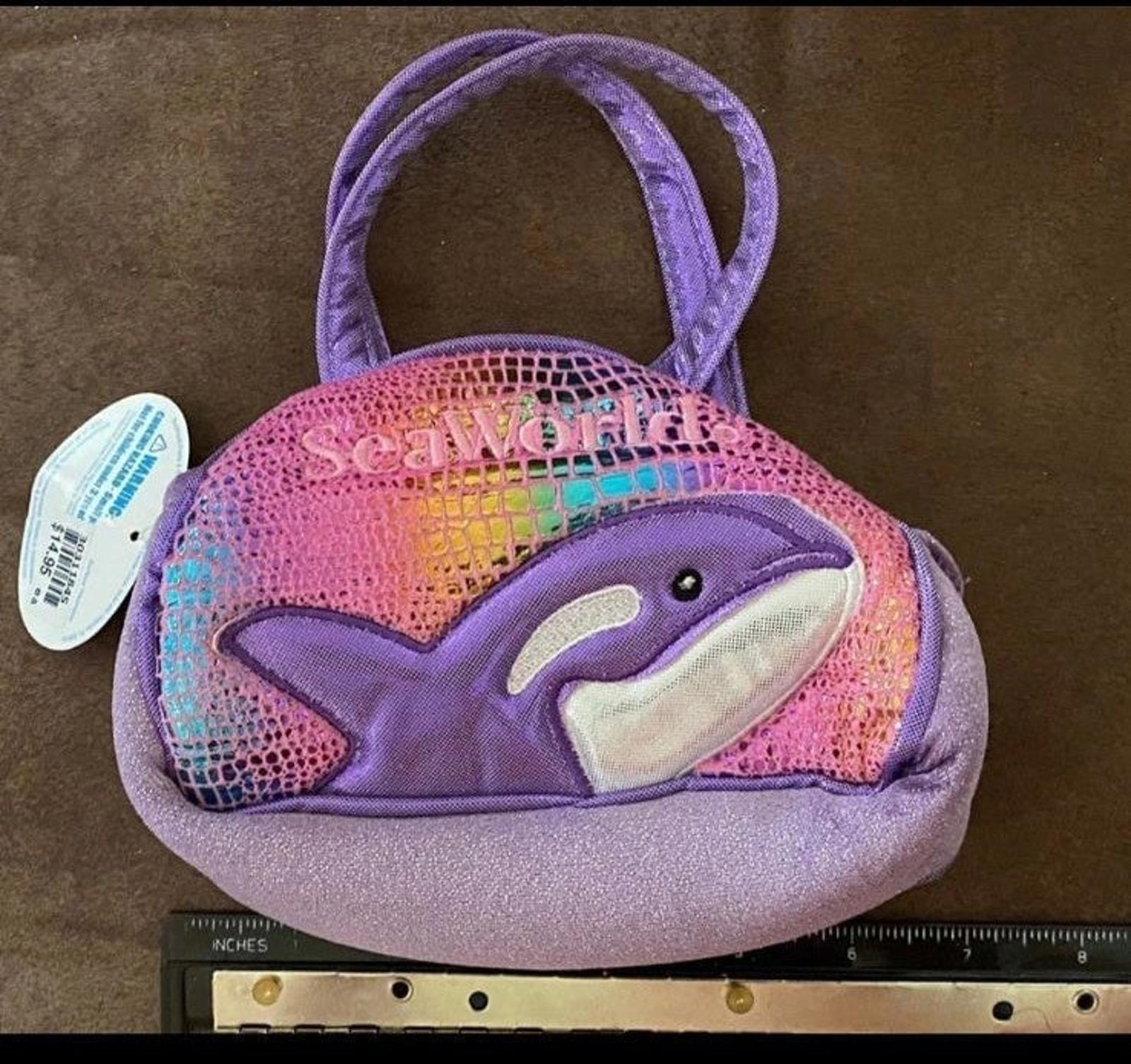 Cute & Colorful SeaWorld Purple Shimmer Little Purse