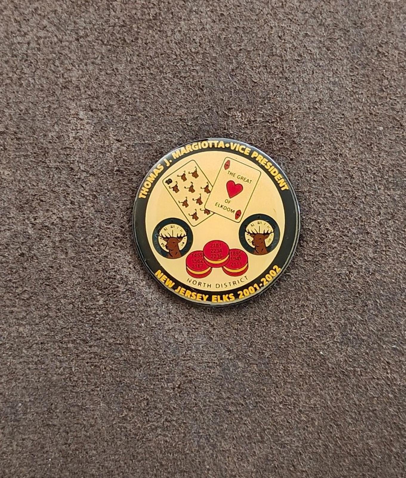 2001 Benevolent and Protective Order of Elks (BPOE) Gold Tone Pin