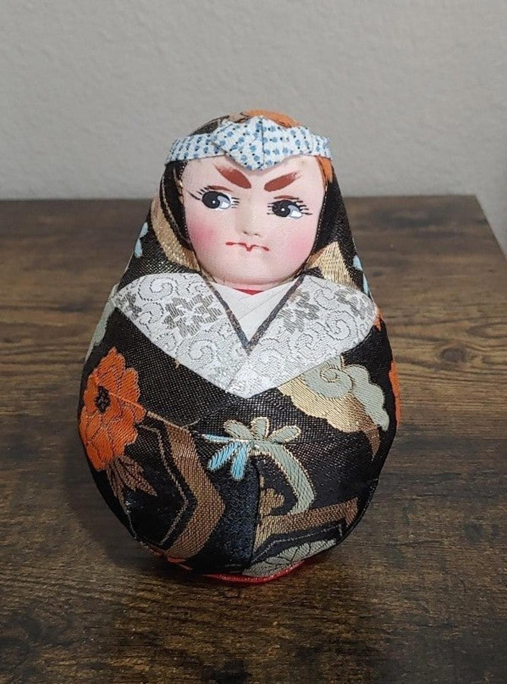 1980's Handsome Vintage Japanese Traditional Daruma Doll
