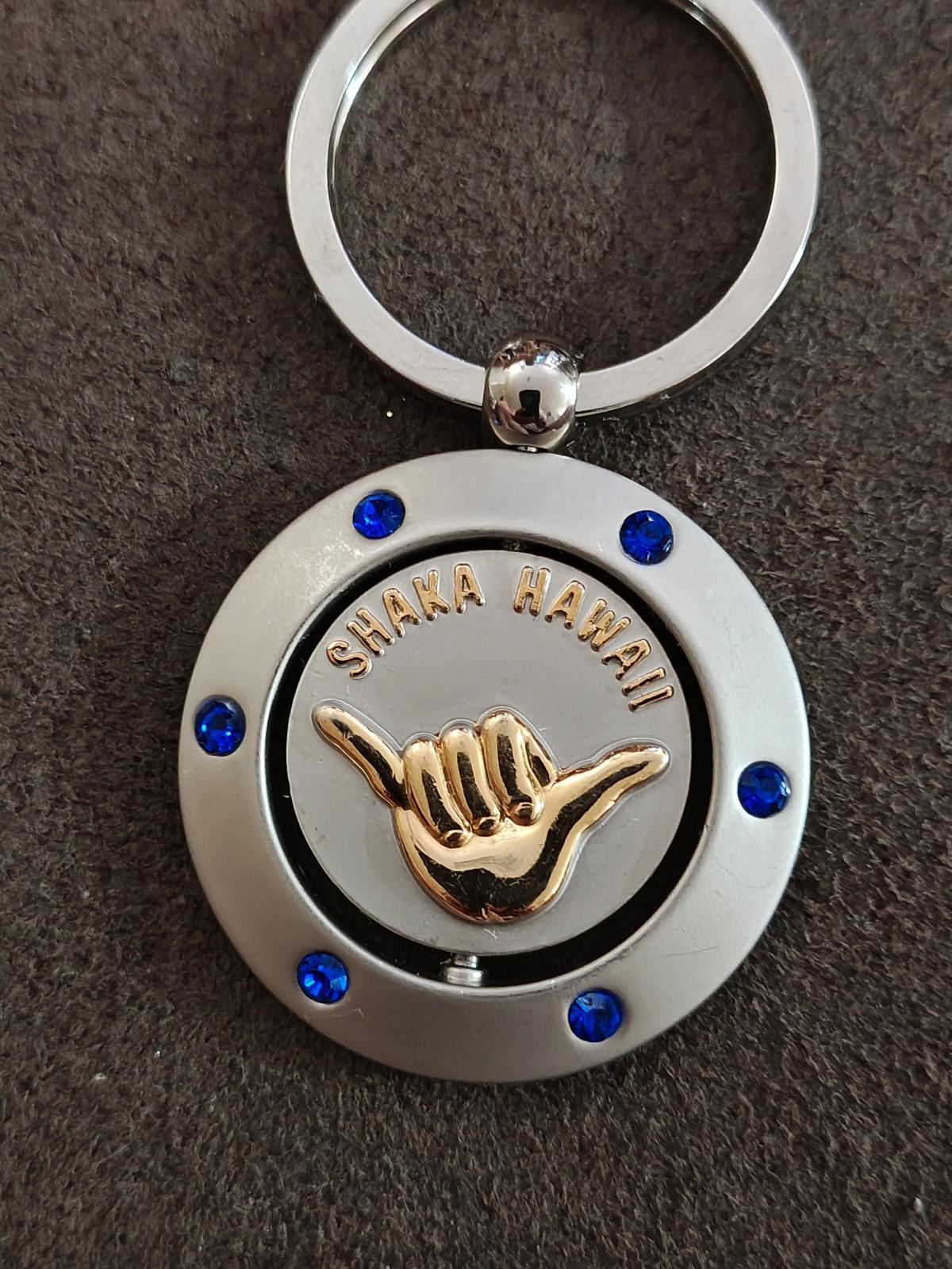 Shaka Sign Two Tone Double Sided Keychain/Keyring
