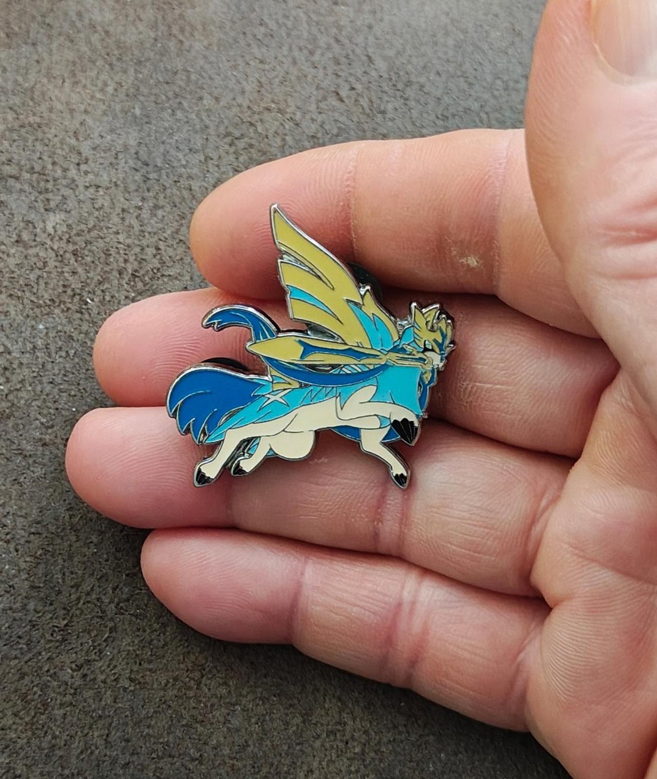 Official Pokémon TCG Shiny Zacian Silver Tone Enamel Pin