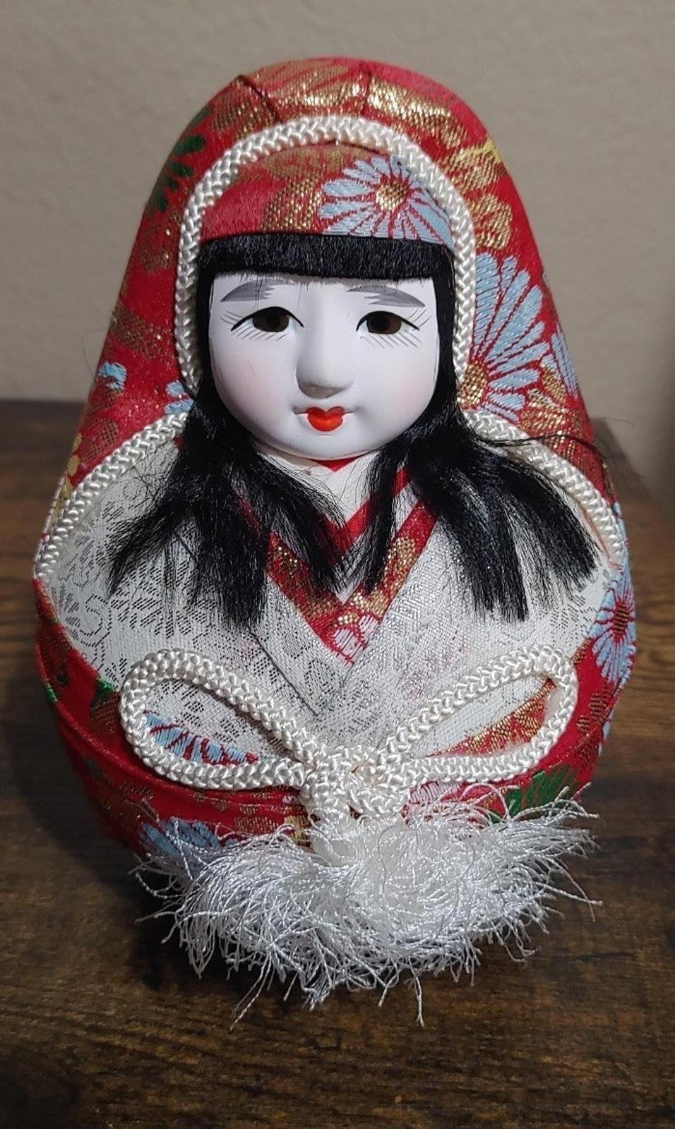 Beautiful Vintage Japanese Traditional Hime Daruma Doll