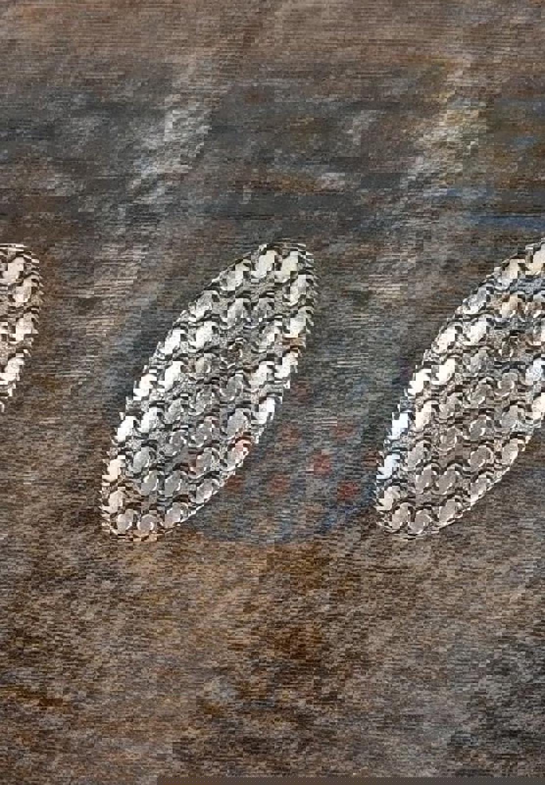 1970's Gold Tone Dots & Darkened Background Scarf Clip