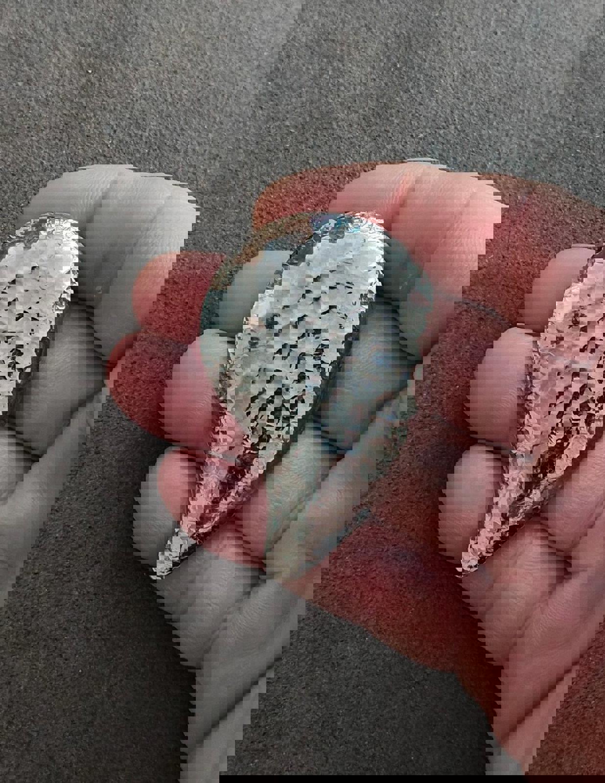 1980's Hammered Textured Silver Tone Scarf Clip