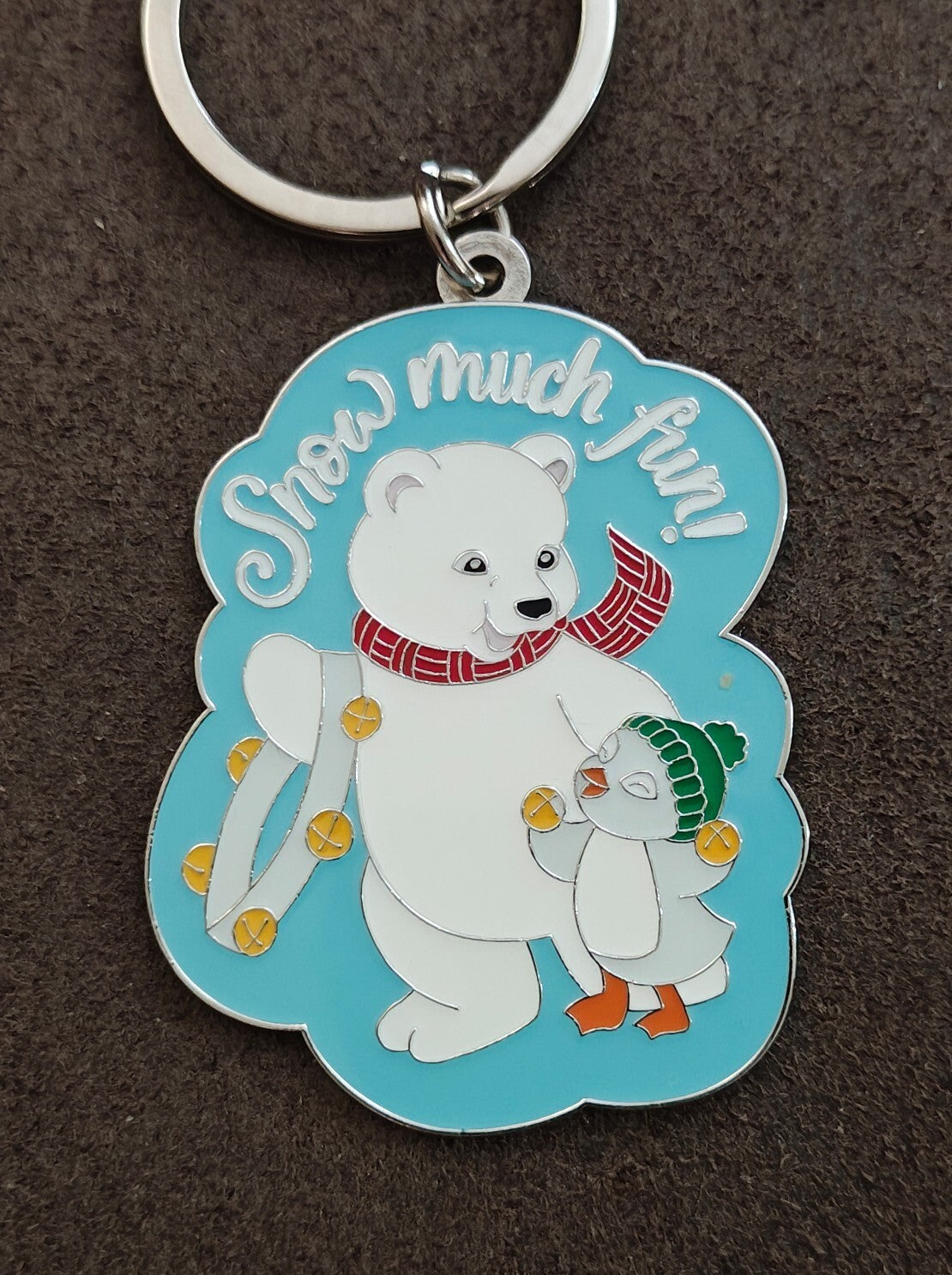 2022 Hallmark "Snow Much Fun" Silver Tone Enamel Pin