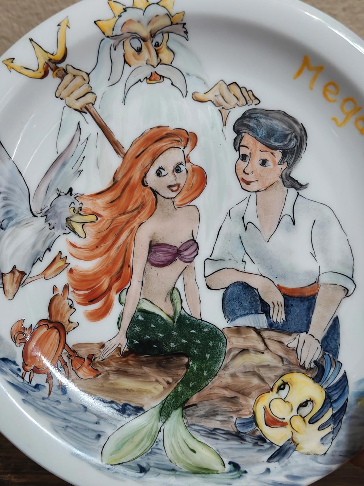 1995 Hand Painted Disney's The Little Mermaid Personalized Megan Plate