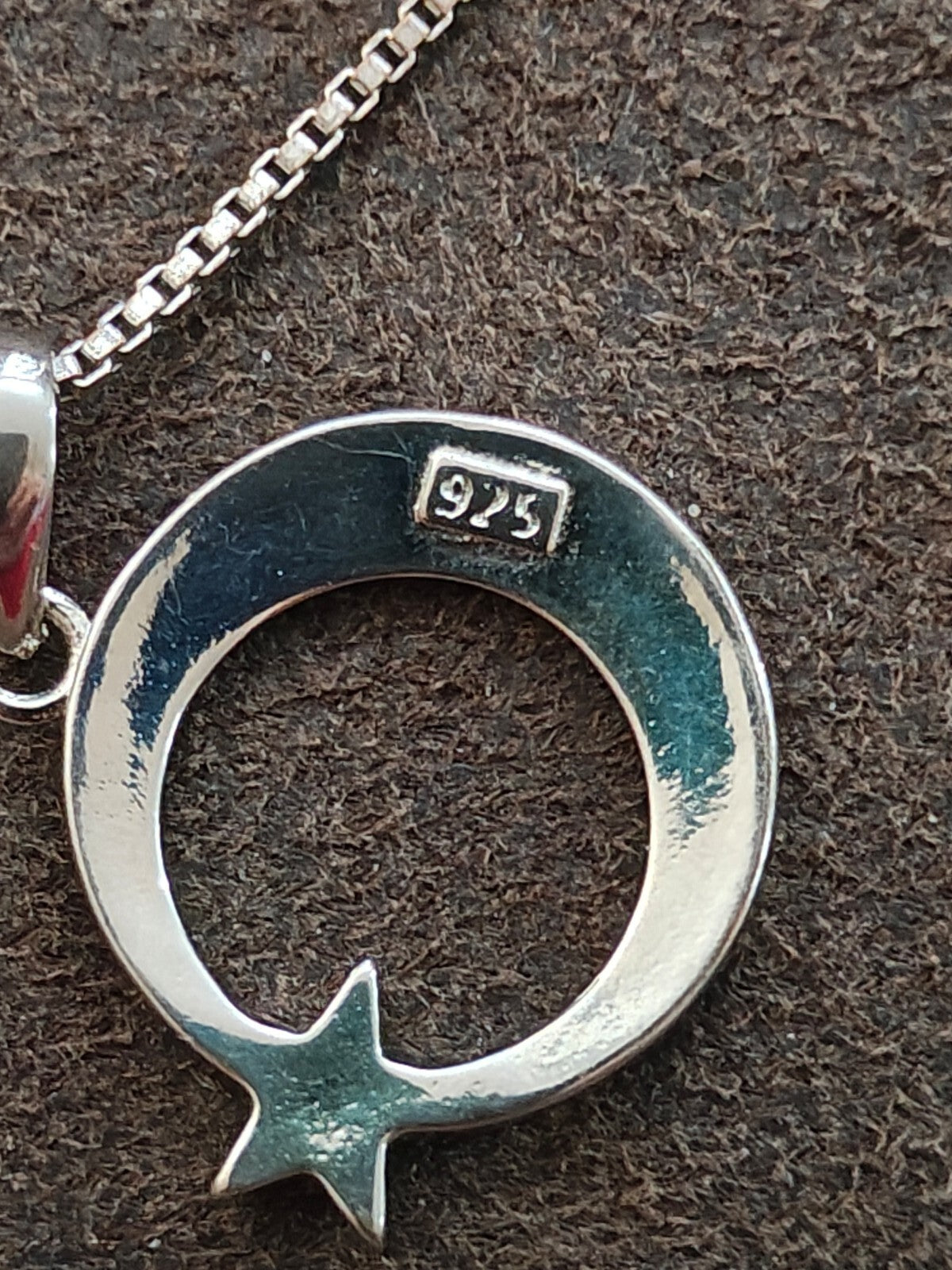 Dainty 925 Sterling Silver White Fire Opal Moon & Star Celestial Necklace