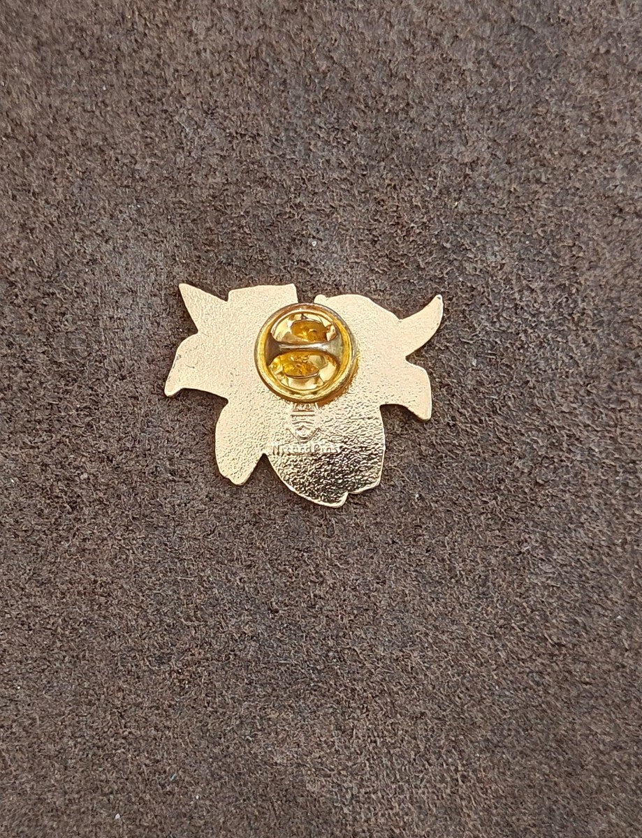 Colorful PinMart's Orange Tiger Lily Flower Enamel Gold Tone Pin