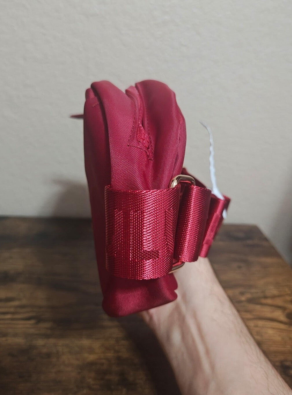 Loulu Everywhere Red Canvas Belt Bag