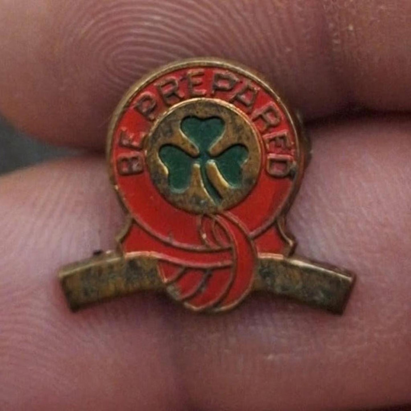 1940s Girl Scout BE PREPARED First Class Curved Bar Pin