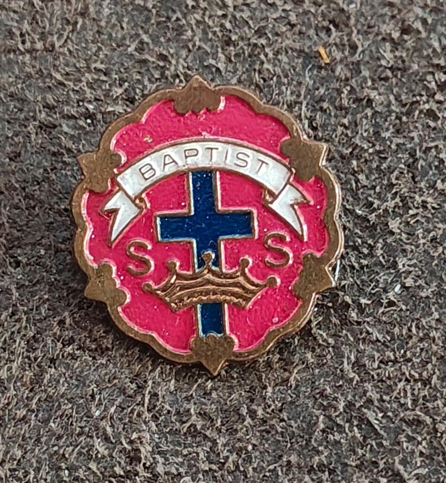 1940s/50s Baptist Sunday School Perfect Attendance Award Brass Pin