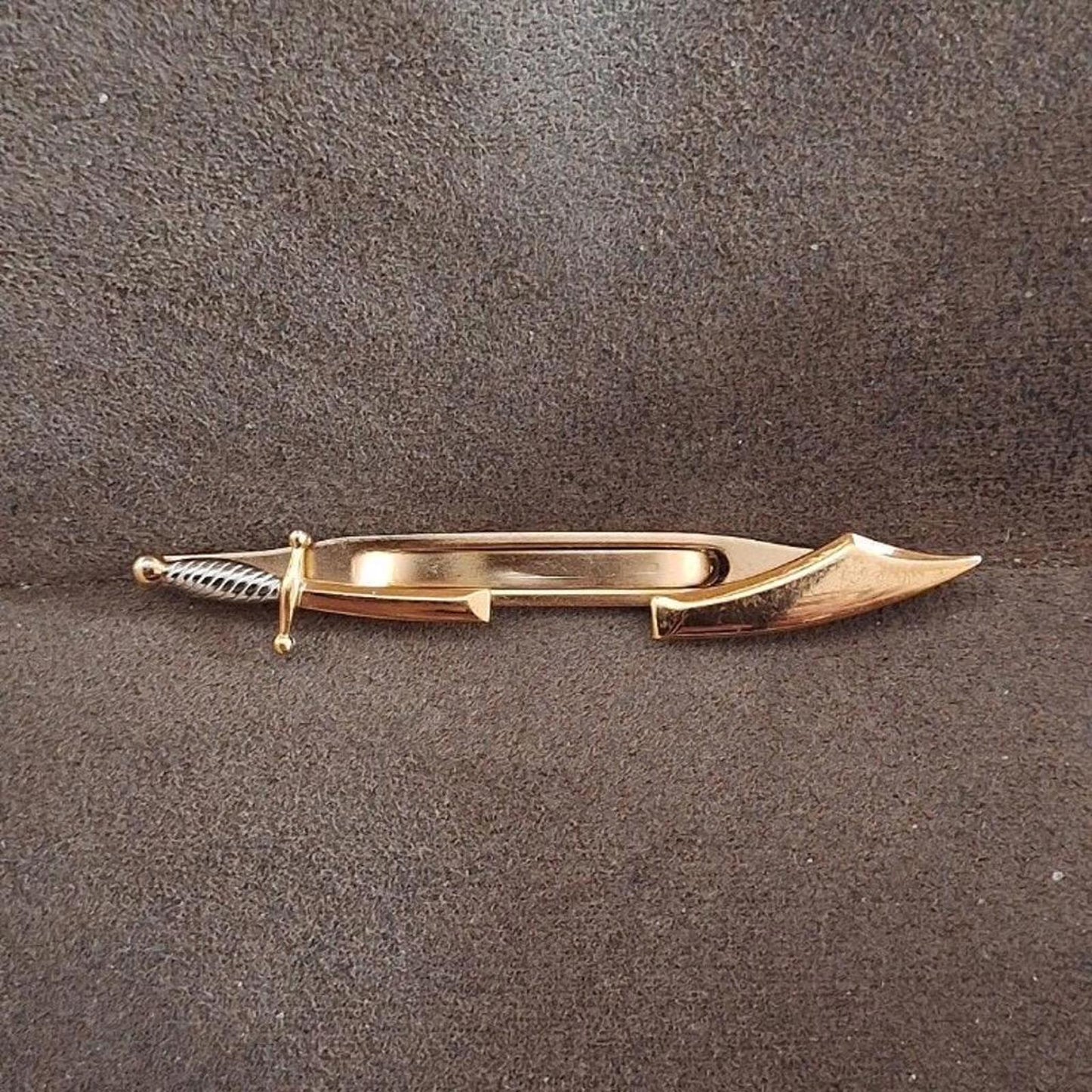 1950s Brass Cutlass Pirate Sword Tie Clip Bar