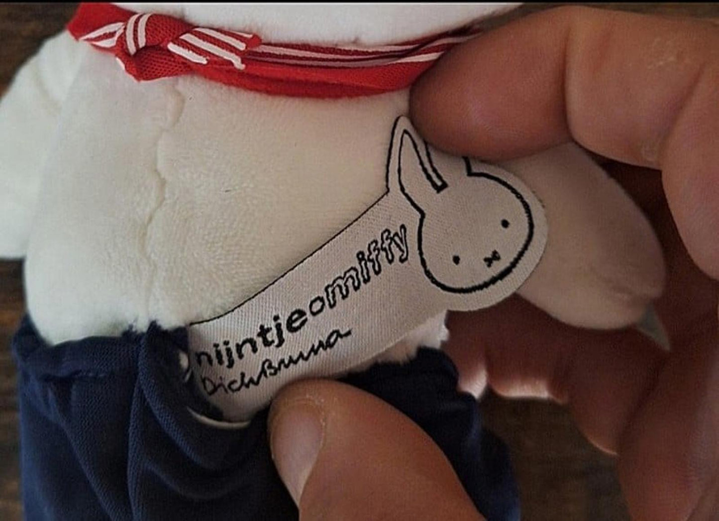 Cute Nijntje Miffy White Bunny Rabbit Blue Farmer Dick Bruna Soft Plush.