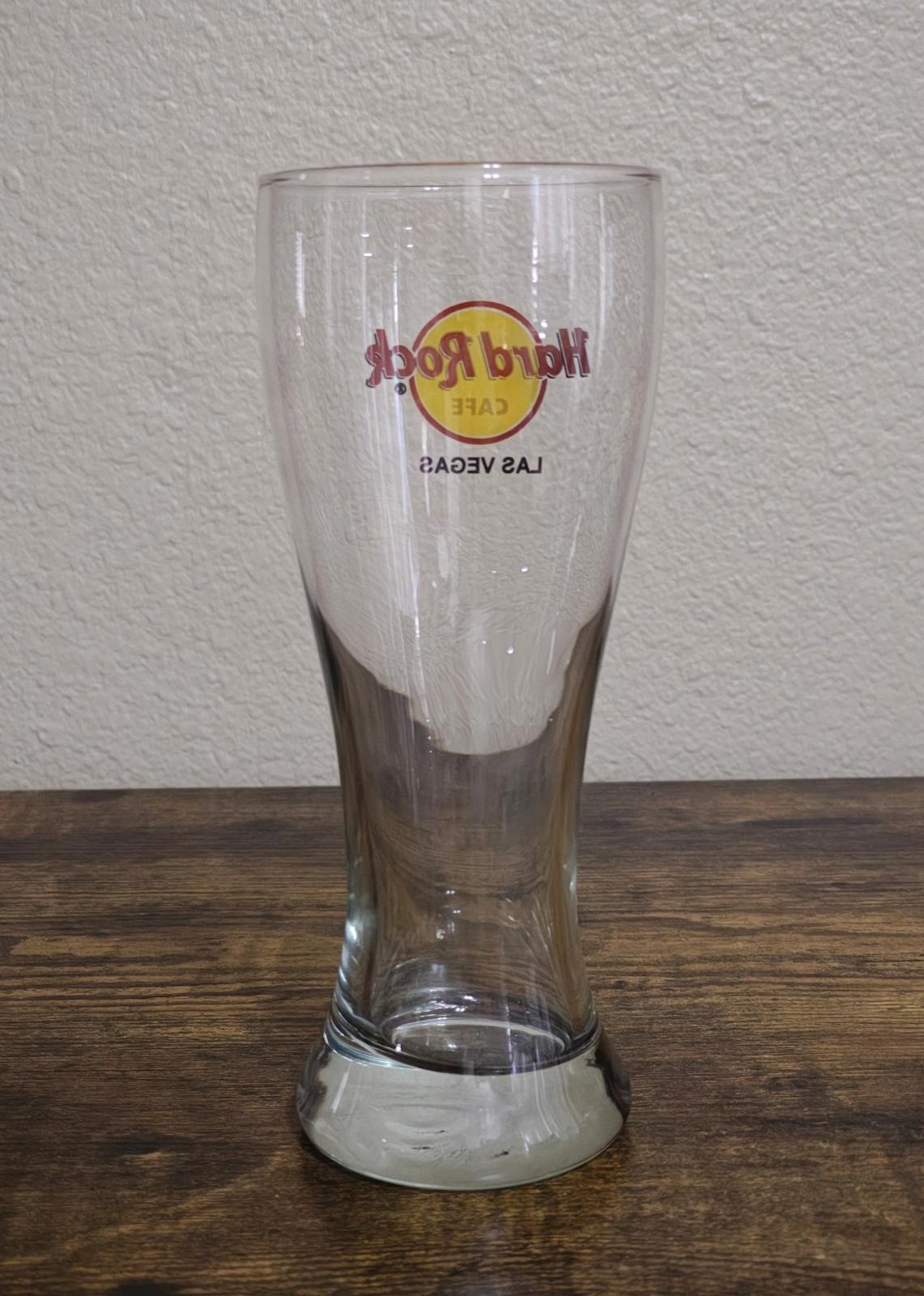 1990's Hard Rock Cafe Las Vegas Tall Pilsner Beer Glass