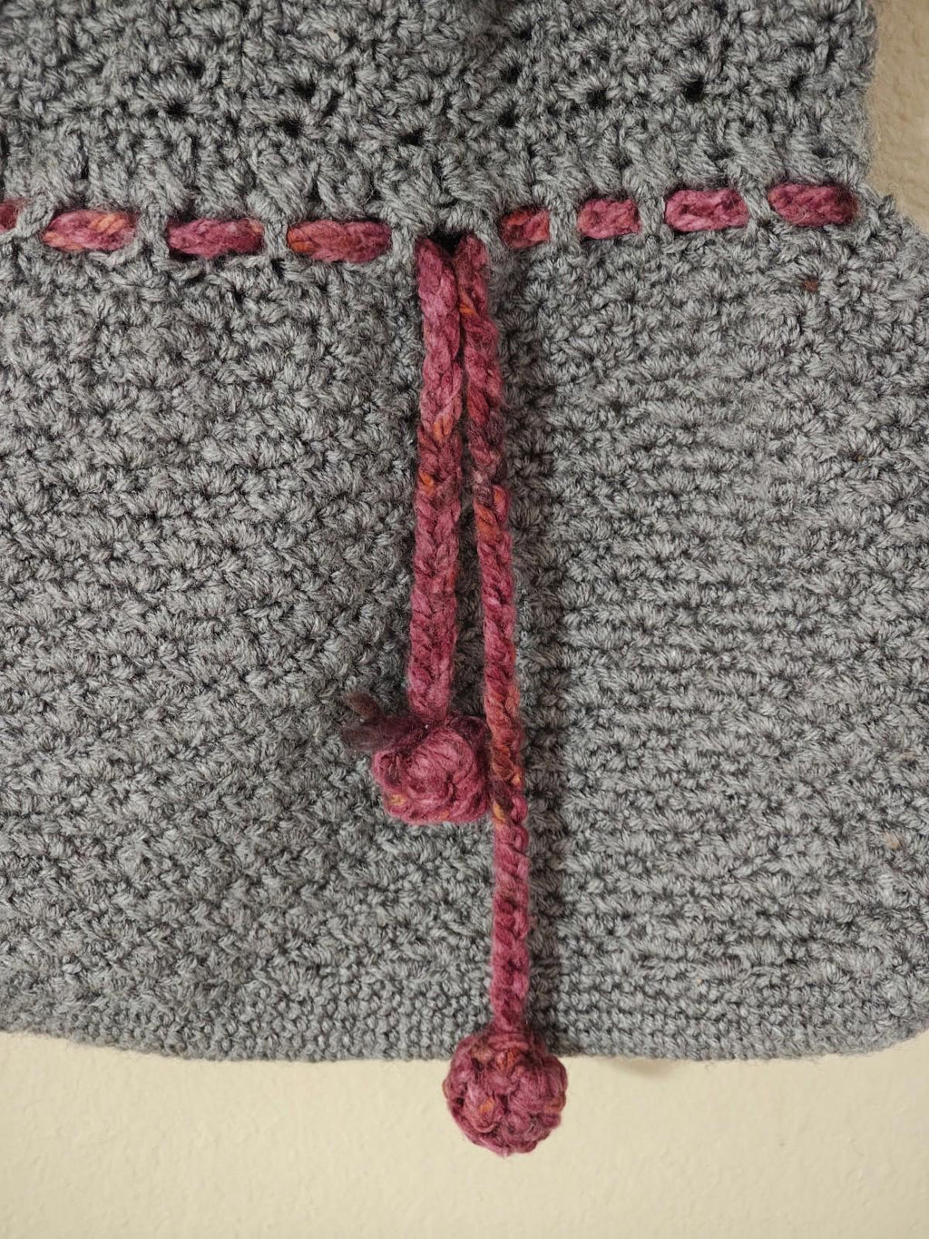 Handmade Crocheted Grey Handbag/Bag