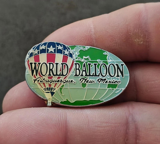 1990s World Balloon Albuquerque New Mexico Silver Tone Enamel Pin