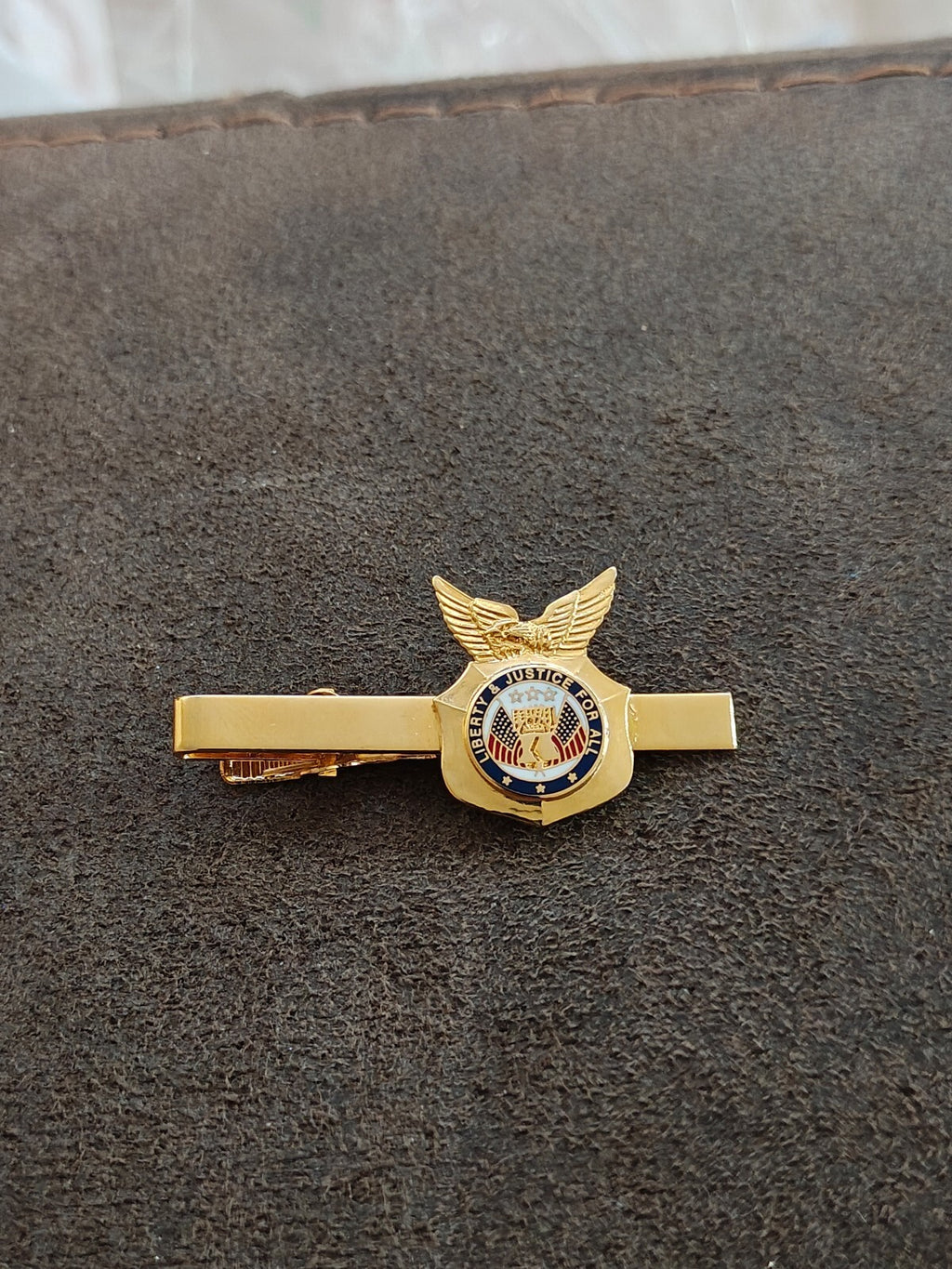 "Liberty & Justice For All"  Law Enforcement or Corrections Officer Tie Bar